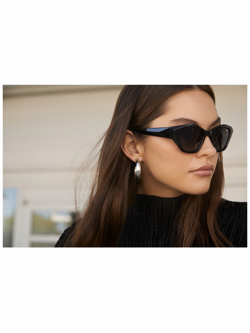 NEW QUAY Counting Stars 42mm Gradient Cat Eye Sunglasses
